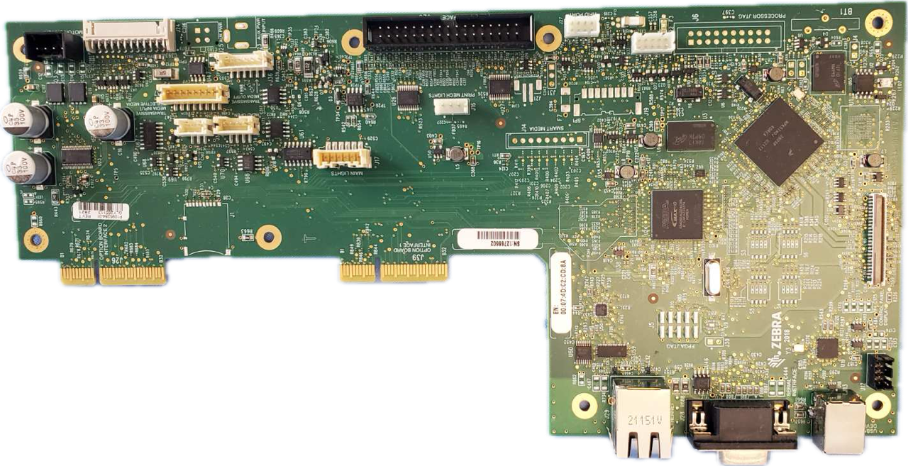 P1105147-007 - P1105147-007 - Standard Main Logic Board ZT411 ZT421. (Standard printer models have control panels with USB ports)